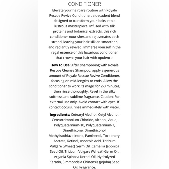 Royale rescue Revitalizing SHAMPOO & CONDITIONER NEW - Picture 5 of 7